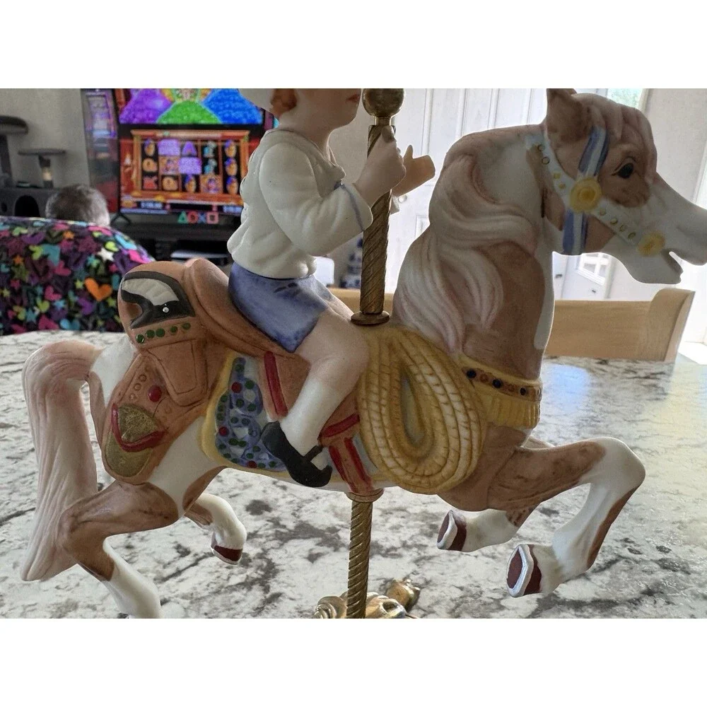 American Carousel Horse w/ Boy Holding Brass Ring by Tobin Fraley Second Edition